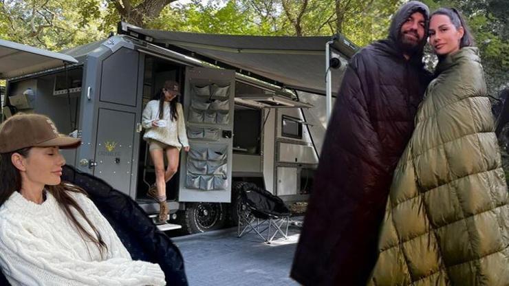 Yasemin Özilhan ile İzzet Özilhan 300 bin TLlik karavanlarıyla tatile çıktılar