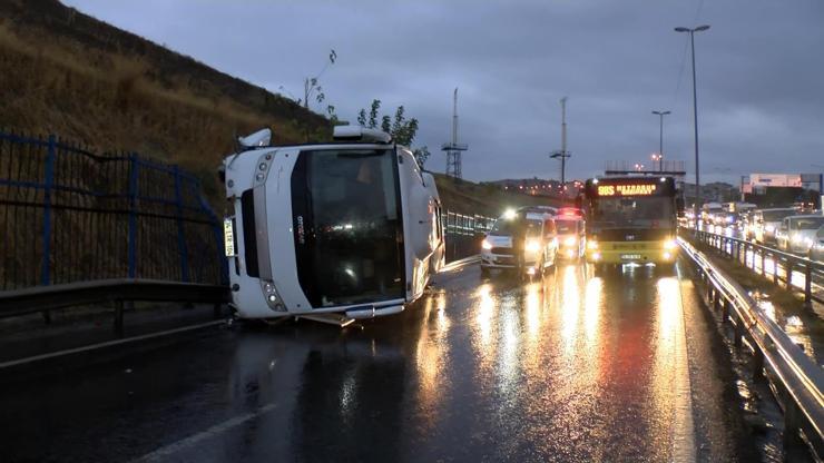 İstanbulda D100 Karayolunda art arda trafik kazaları