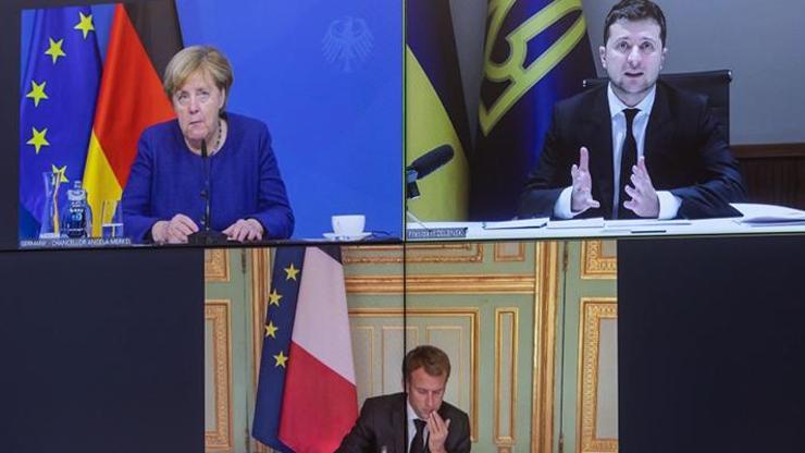 Zelenskiy, Macron ve Merkel ile görüştü