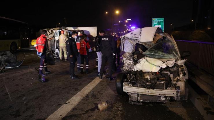 TEM Otoyolunda trafik kazası: 4 kişi yaralandı