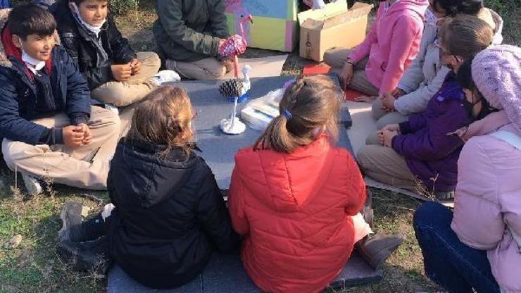 Gala Gölü’nde öğrencilere açık hava sınıfı etkinliği