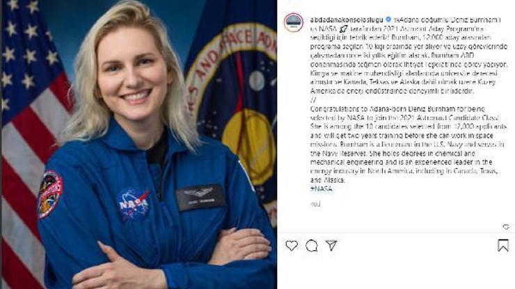 ABD Konsolosluğu astronot adayı Deniz Burnhamı tebrik etti