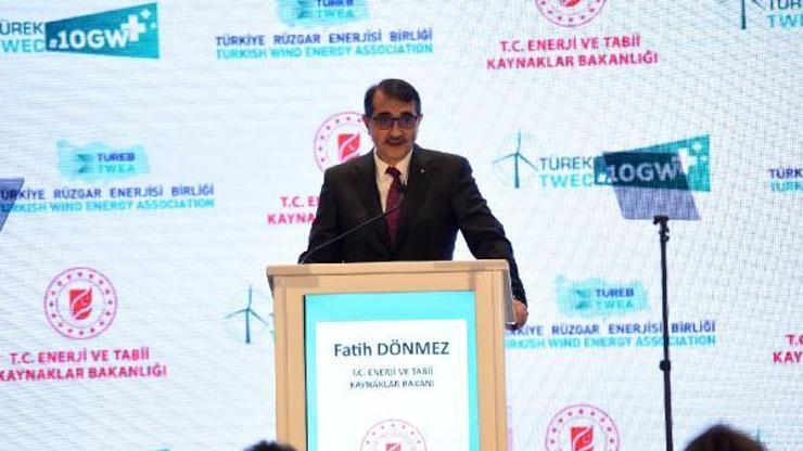 Bakan Dönmez: Elektriğimizin yüzde 10unu rüzgardan karşılıyoruz