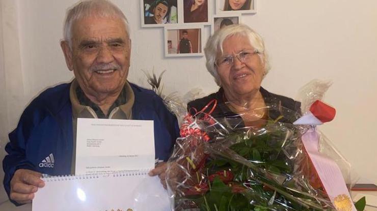 Almanya Cumhurbaşkanı, Türk çiftin 65’inci evlilik yıl dönümünü kutladı