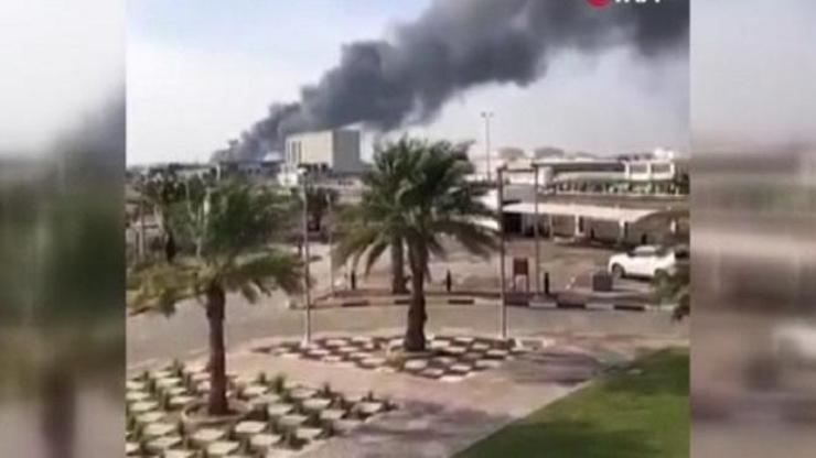 Abu Dabide peş peşe drone saldırıları: Havalimanında yangın çıktı