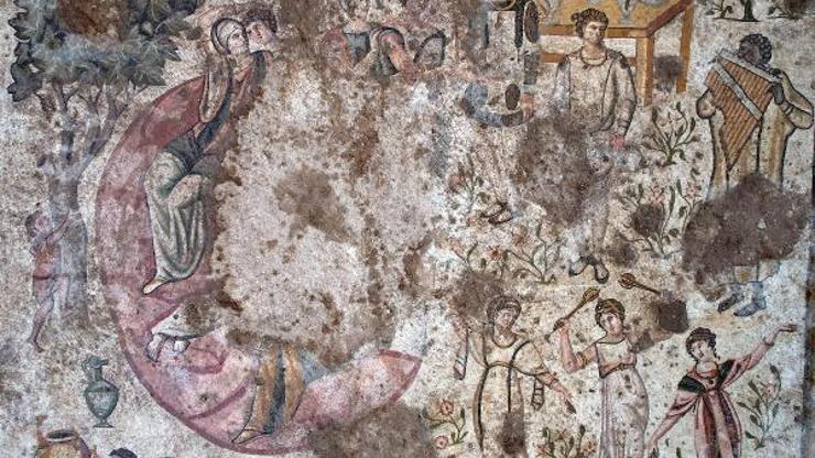 1500 yıllık açık hava şölenini anlatan mozaik bulundu