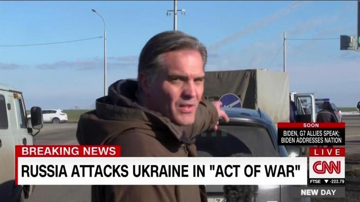 Rusya, CNN yayını sırasında Ukraynaya saldırdı