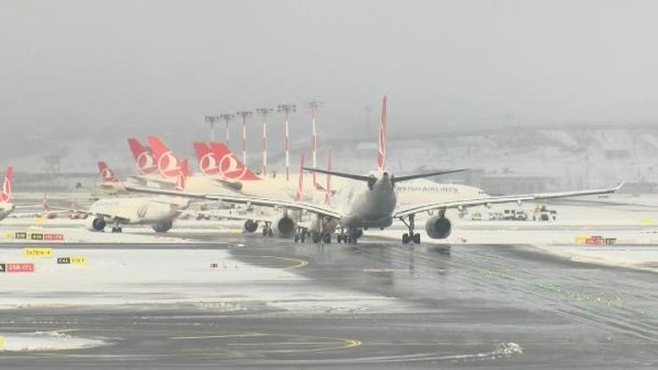 İstanbulda kar yağışı: Uçuşlarda aksama var mı