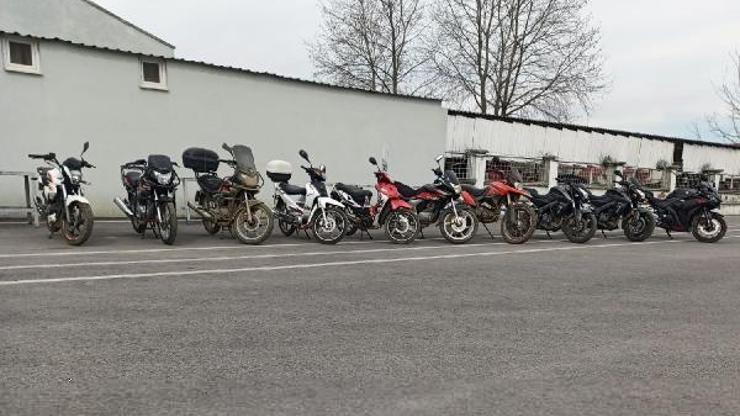 Çalınan 10 motosiklet ele geçirildi: 9 gözaltı