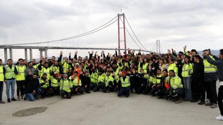 Erdoğan, Çanakkale köprüsü çalışanlarına hitap etti