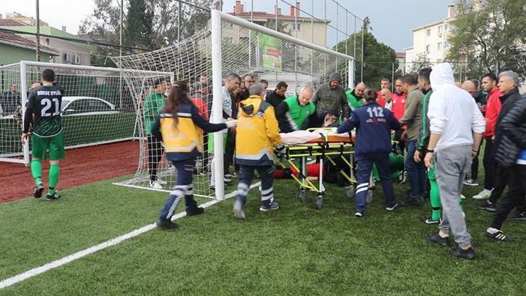 Futbol sahasında kahreden ölüm