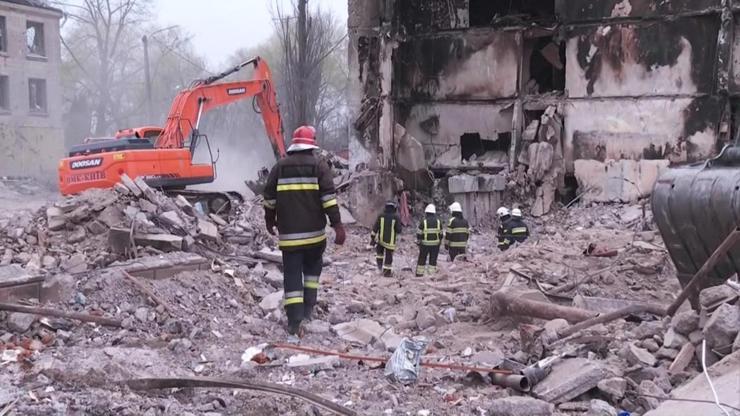 Kievin Borodyanka bölgesinde geriye yıkım kaldı