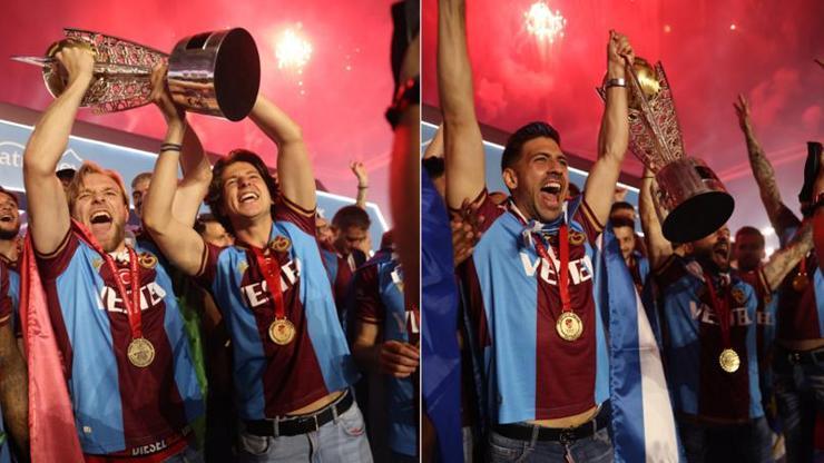 Süper Lig şampiyonu Trabzonspor kupasını aldı