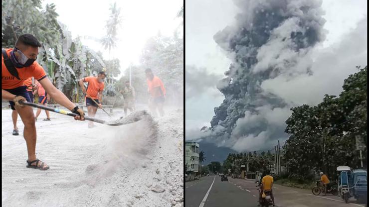 Filipinlerde Bulusan Yanardağı harekete geçti Çevre bölgeler tahliye edildi