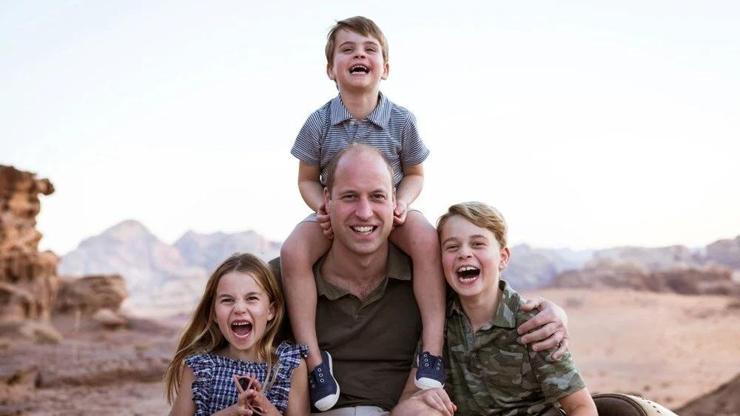 Prens William ve çocuklarının Babalar Gününe özel fotoğrafı paylaşıldı