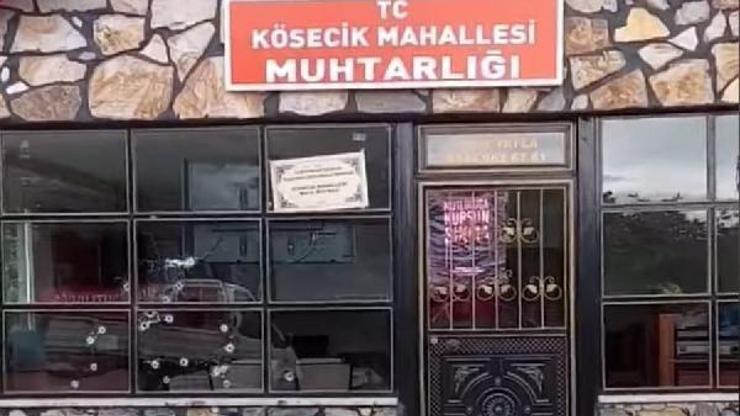 Trabzonda muhtarlık binasına silahlı saldırı