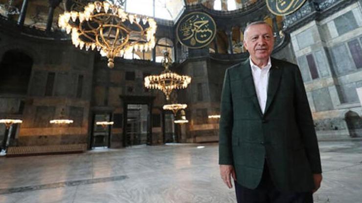 Erdoğandan Ayasofya Camii paylaşımı