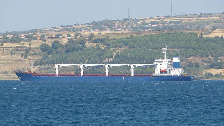 Tahıl gemisi Çanakkale Boğazına ulaştı