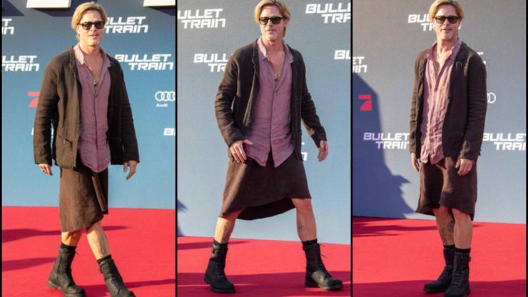 Brad Pitt, galada neden etek giydiğini açıkladı