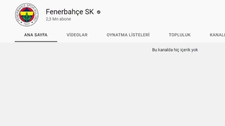 Fenerbahçenin YouTube kanalı hacklendi