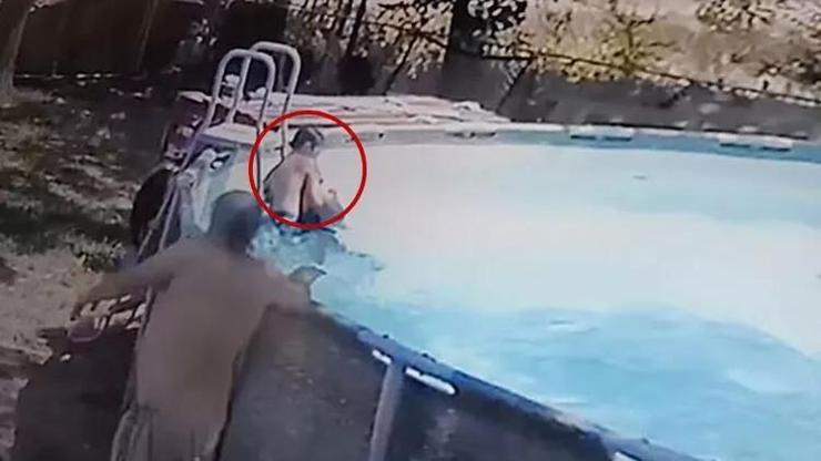 ABDde havuzda nöbet geçiren kadını oğlu kurtardı