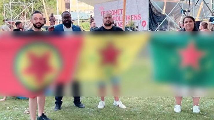 İsveçten 3 vekilin PKK flamasıyla pozuna tepki
