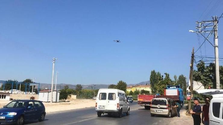 Ödemiş’te drone destekli trafik denetimi