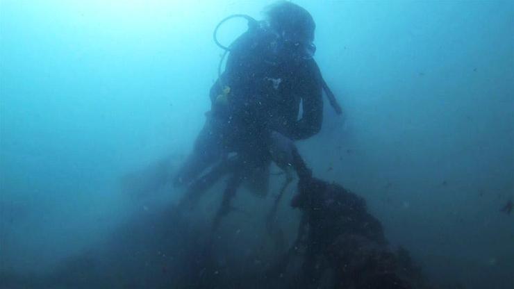 10 metre derinlikte hayalet ağ avı