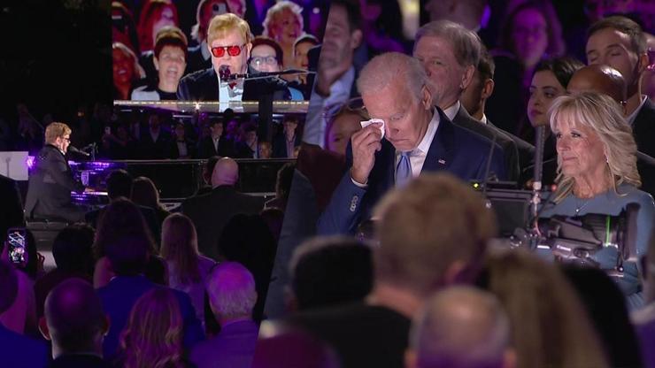 Beyaz Sarayda Elton John konseri: ABD başkanı gözyaşlarını tutamadı