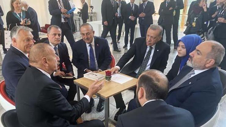 Son dakika... Pragda tarihi görüşme: Erdoğan, Aliyev ve Paşinyan ile bir araya geldi