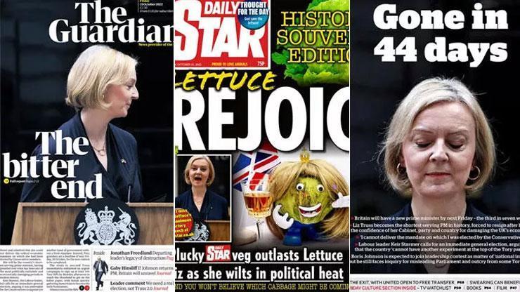 Liz Trussın istifası İngiliz basınında: Ülkenin en kötü başbakanı