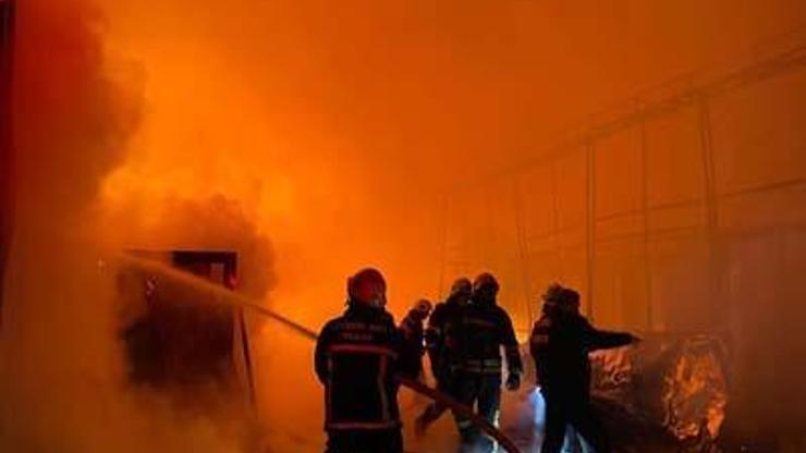 Kayseride fabrika yangını; 1 saatte söndürüldü