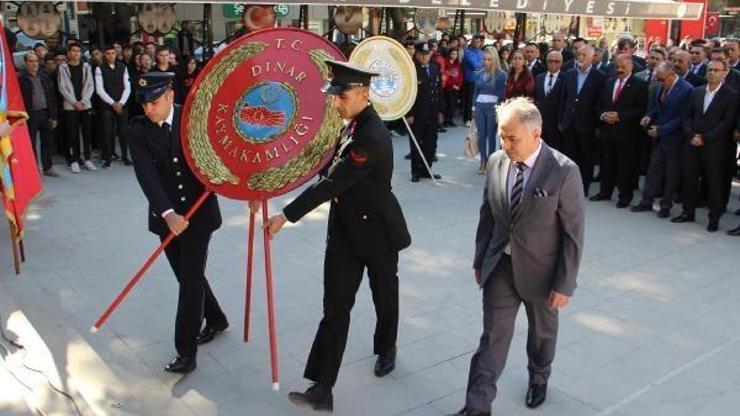 Dinarda Cumhuriyet Bayramı töreni