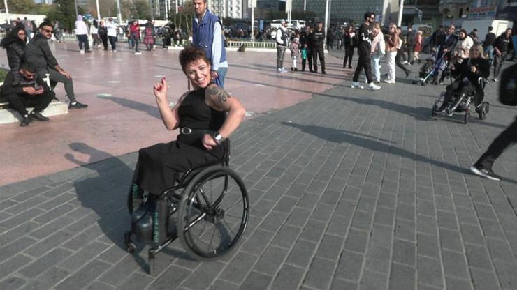 Engelli dans şampiyonu Taksimdeydi