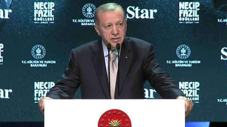 Cumhurbaşkanı Erdoğan Necip Fazıl Ödülleri programında konuştu: Türkiye Yüzyılı diyerek üstadın hayalini gerçekleştiriyoruz