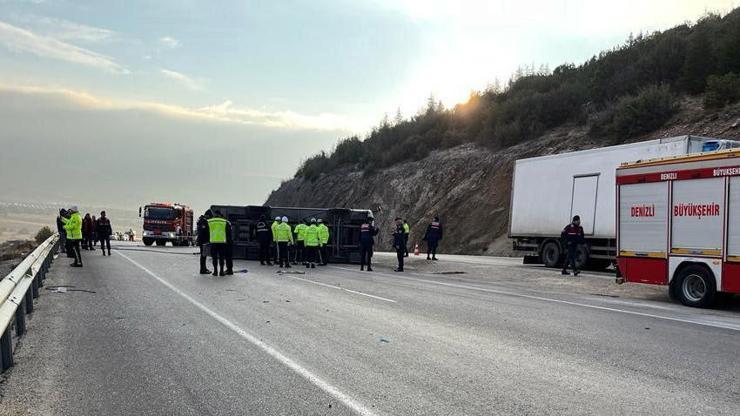 Denizli'de işçi servisi devrildi: 2 ölü, 15 yaralı