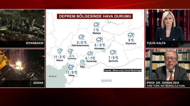 CNN Türk Meteoroloji Danışmanı Orhan Şen paylaştı: Deprem bölgelerinde hava nasıl olacak