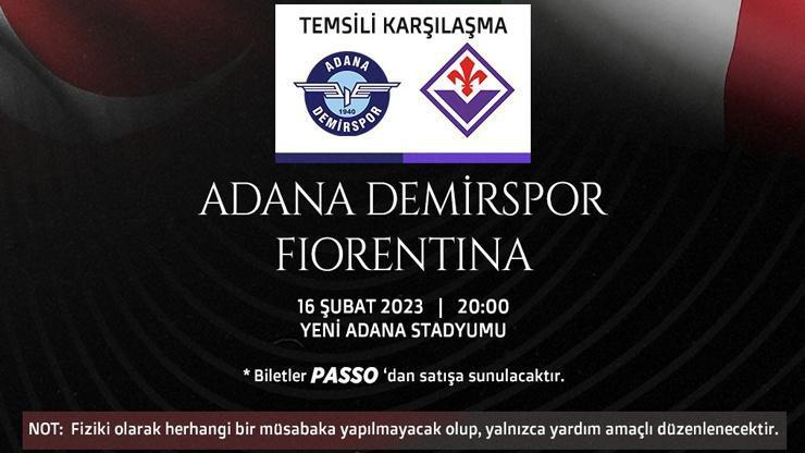 Adana Demirspor ile Fiorentina, depremzedeler için temsili maç yapacak