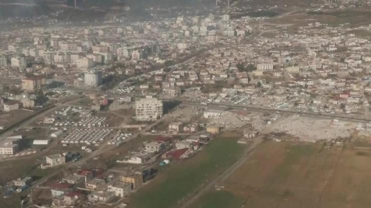 Gaziantepteki yıkım havadan görüntülendi