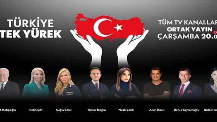 Türkiye Tek Yürek Ortak yayınına katılan isimler Kim sunuyor Türkiye Tek Yürek kampanyasına katılan ünlü oyuncular, şarkıcılar kimler