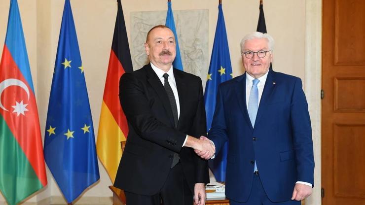 Aliyev, Alman mevkidaşı Steinmeier ile Berlinde görüştü