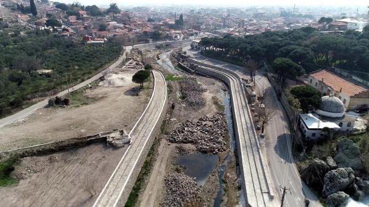 İzmirin 2nci antik kanalında birinci etapta sona yaklaşıldı