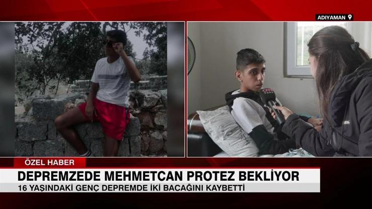 Depremzede Mehmetcan protez bekliyor