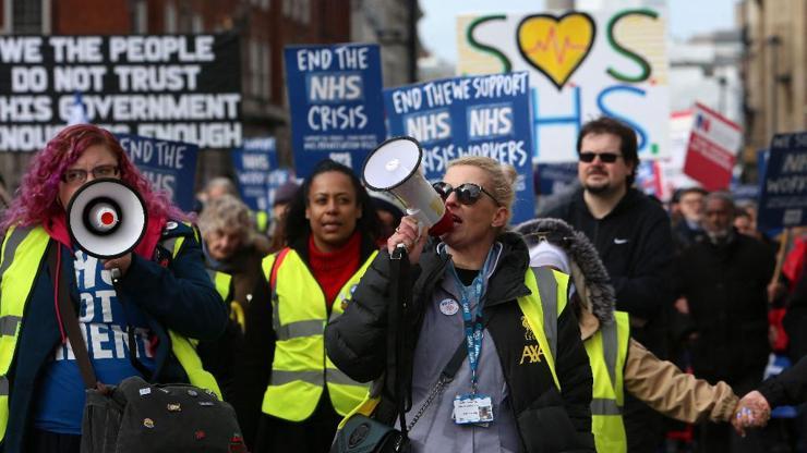 İngilterede sağlık sektöründe grevler devam ediyor