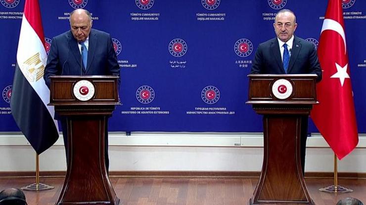 Mısır Dışişleri Bakanı Türkiyede... Bakan Çavuşoğlundan açıklamalar
