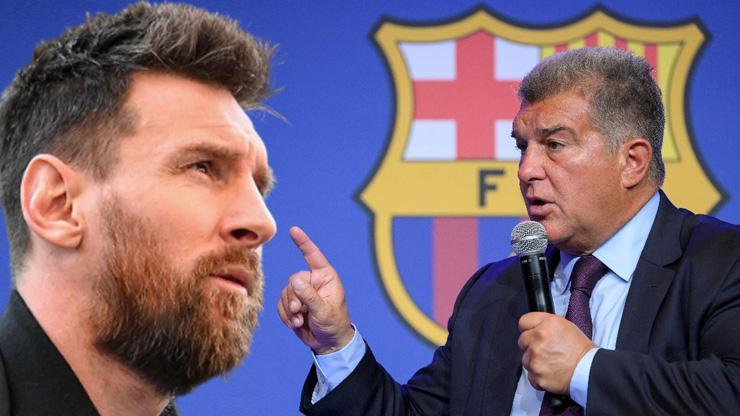 Laporta bombayı patlattı Messi Barcelonaya dönecek
