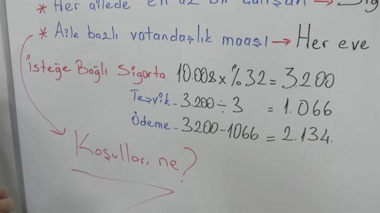 Her aileye en az 8 bin 500 TL maaş