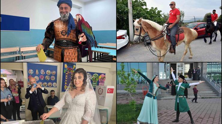 Türkiyeden seçim manzaraları: Sandık başından renkli görüntüler