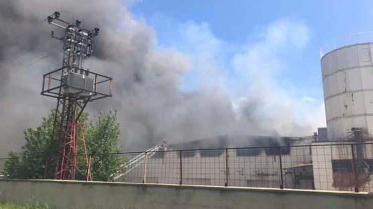 Başkentte korkutan fabrika yangını