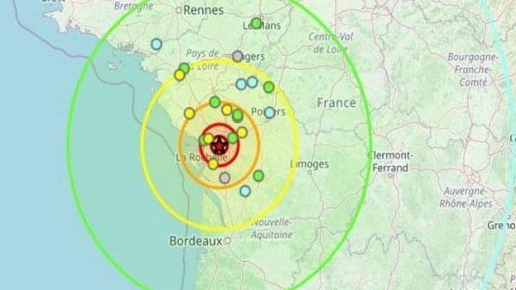 Fransada deprem oldu Elektrik hattı devrildi, bin 100 ev karanlıkta kaldı
